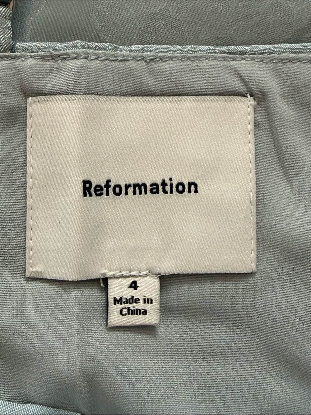 NEW Reformation Nima Two Piece Skirt Set in Blue Cornflower Jacquard | US 4 UK 8 - Picture 14 of 15